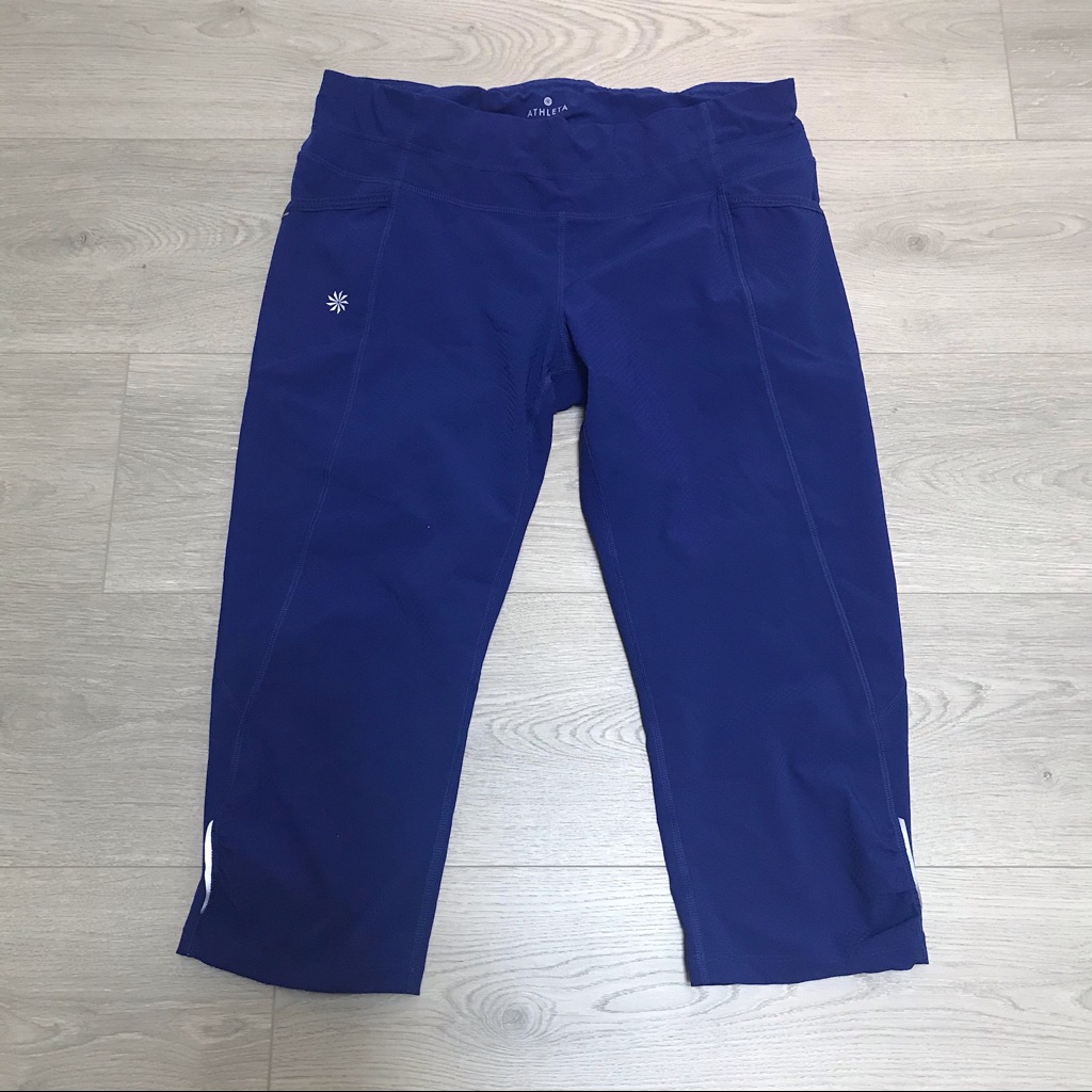 Athleta Ruched Cropped Leggings Lt